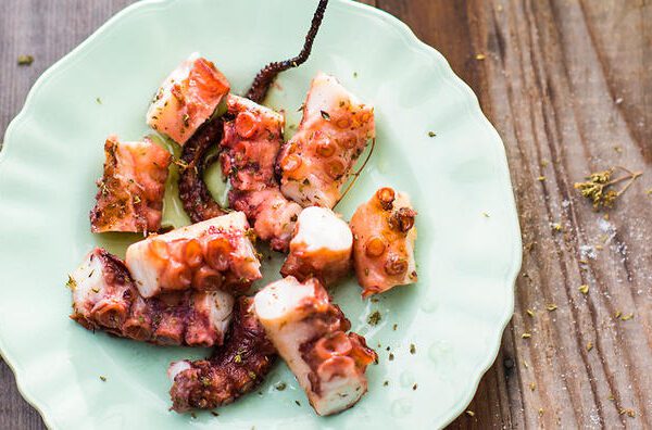 Octopus with paprika and sea salt
