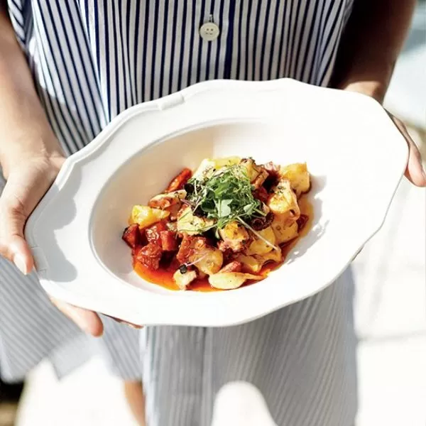 Octopus Chorizo and potatoes